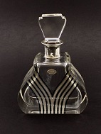 Art deco karaffel 24 cm. med tretårnet sølv montering