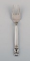 Georg Jensen Acorn salad fork in sterling silver. Seven pieces in stock.
