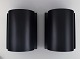 Scandinavian design. A pair of wall lamps in black lacquered metal. 1970s.
