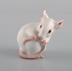 Dahl Jensen for Bing & Grøndahl. Porcelain figure. White mouse. Model number 
1728. 1920/30s.
