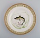 Royal Copenhagen Flora Danica fish plate in hand-painted porcelain with fish and 
gold decoration. Model number 19/3549.
