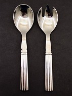 Georg Jensen. Sølvbestik. Sterling (925s) Bernadotte. Salatsæt. 