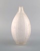 Lalique Acacia vase in art glass with leaves in relief. Dated after 1945.

