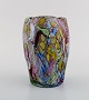 Murano vase in polychrome mouth-blown art glass. Italian design, 1960 / 70s.

