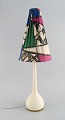 HANS-AGNE JAKOBSSON for A / B MARKARYD. Table lamp with colorful shade in fabric 
by Josef Frank. 1960
