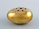 Hans Bunde for Cohr. Egg shaped vase in brass. Danish design, 1970