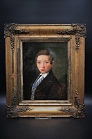 item no: 1800 tals portræt af ung mand