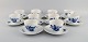Royal Copenhagen Blue Flower Braided coffee service for ten people. Model number 
10/8261. Mid 20th century.
