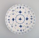 Early and Rare Bing & Grøndahl blue fluted bowl in openwork porcelain. Late 19th 
century.
