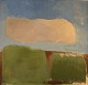 Stig Sundin (1922-1990), Sweden. Oil on board. Modernist landscape. Gotland. 
Dated 1961.
