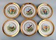 Royal Copenhagen. Set of six large dinner / decoration plates with hand painted 
bird motifs. Dated 1959.
