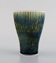 Carl Harry Stålhane for Rörstrand. Vase in glazed ceramics. Beautiful glaze in 
blue green shades. Mid-20th century.
