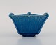 Svend Hammershøi for Kähler, HAK. Vase in glazed stoneware. Beautiful glaze in 
shades of blue. 1930s / 40s.
