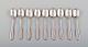 9 Evald Nielsen number 14 teaspoons in hammered silver (830). 1920s.
