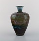 Berndt Friberg (1899-1981) for Gustavsberg Studiohand. Vase in glazed stoneware. 
Beautiful Aniara glasses. Dated 1972.
