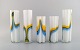 Stölzle-Oberglas, Austria. Five Vienna vases in art glass. 1980s.
