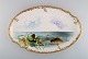 Large Pirkenhammer serving dish in porcelain with hand-painted fish and gold 
decoration. High quality, early 20th century.

