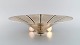 WMF, Germany. Large art deco Ikora bowl in plated silver inlaid with brass. 
1940s.
