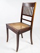 Desk chair 
of mahogany with inlaid wood and with paper cord seat, in great antique 
condition. 
5000m2 showroom.