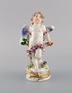 Antik Meissen figur i håndmalet porcelæn. Lænket amor. Sent 1800-tallet.
