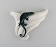 Karl Ens, Germany. Antique art nouveau flower pot for wall hanging modeled with 
lizard. Dated 1900-1919.
