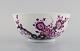 Antique Meissen large soup bowl in hand-painted porcelain. Purple flowers and 
gold decoration. Museum quality, approx. 1740.
