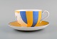 Large Hermès Circus tea cup in porcelain with saucer. Late 20th century.
