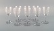Baccarat, France. Eight art deco Cavour white wine glasses in mouth blown 
crystal glass. 1920s / 30s.
