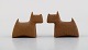Stig Lindberg (1916-1982) for Gustavsberg. Two Scottish terriers in unglazed 
clay. 1960s / 70s.

