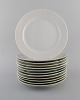 Royal Copenhagen. Salto Service, White. Twelve dinner plates. 1960s.
