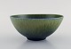 Sven Wejsfelt (1930-2009), Gustavsberg Studiohand. Unique bowl in glazed 
ceramics. Beautiful glaze in blue-green and earth tones. Dated 1980.
