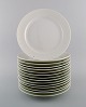 Royal Copenhagen. Salto Service, White. 15 dinner plates. 1960s.
