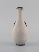 Svend Hammershøi for Kähler, Denmark. Vase in glazed stoneware. Beautiful 
gray-black double glaze. 1930s / 40s.
