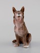 Antik Bing & Grøndahl porcelænsfigur. Siddende schæferhund. Modelnummer 2197. 
Tidligt 1900-tallet.
