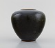 Nils Thorsson for Royal Copenhagen. Vase in glazed ceramics. Beautiful clair de 
lune glaze. Mid-20th century.
