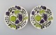 Birger Kaipiainen for Arabia. Two Paratiisi plates in porcelain. Late 20th 
century.

