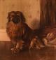 British artist. Oil on canvas. Pekingese. Late 19th century.
High quality oil painting.