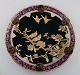 Colossal Emile Gallé faience dish hand decorated in gold and purple. Museum 
quality. Japanism. 1870s / 80s.
