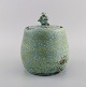 Bode Willumsen (1895-1987), Denmark. Large unique lidded jar in glazed 
stoneware. Beautiful speckled eggshell glaze in shades of green-blue. Dated 
1937.
