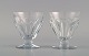 Baccarat, Frankrig. To Tallyrand glas i klart mundblæst krystalglas. Midt 
1900-tallet.
