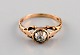 Scandinavian jeweler. Ring in 14 carat gold adorned with rose-cut diamond. 1920s 
/ 30s.
