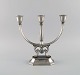 Just Andersen (1884-1943), Denmark. Early candlestick in pewter. 1930s. Model 
number 1158.
