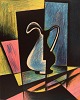 Eugène de Sala (1899-1989), Denmark. Color lithography. Cubist still life. 
Number 178/260. Dated 1984.
