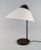 Hans J. Wegner. Opala table lamp in lacquered aluminum and opal glass. Large 
model. Late 20th century.
