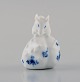 Rare Royal Copenhagen Blue Fluted porcelain figure. Mouse on chestnut.
