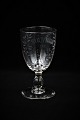 K&Co. presents: Old French souvenir wine glass with engraved writing and decorations. "Souvenir de la feté" ...
