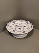 Royal Copenhagen Blue fluted Full Lace Bowl on Foot No 1023. 1st Quality. 
Measures 17.5 cm / 6 57/64 in. marked as first
