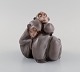 Bing & Grøndahl porcelain figure. Sleeping monkeys. Model number 1581. Mid 20th 
century.
