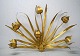 Italian design. Large wall lamp in brass designed as leaves and flowers. 1960s.
