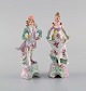 Two German antique porcelain figurines. Rococo par. 19th century.
